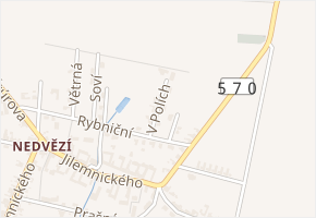 V Polích v obci Olomouc - mapa ulice