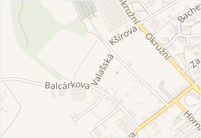 Valašská v obci Olomouc - mapa ulice