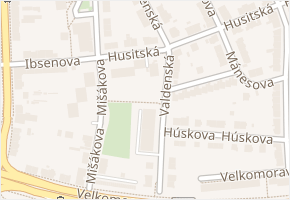 Valdenská v obci Olomouc - mapa ulice