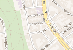Vančurova v obci Olomouc - mapa ulice