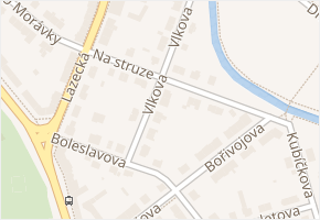 Vlkova v obci Olomouc - mapa ulice