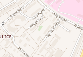 Vojanova v obci Olomouc - mapa ulice