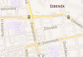 Za Zlatou koulí v obci Olomouc - mapa ulice