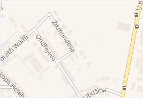 Zikmundova v obci Olomouc - mapa ulice