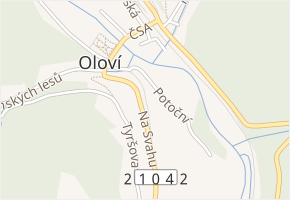 Na Můstku v obci Oloví - mapa ulice