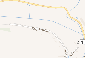 Kopanina v obci Olovnice - mapa ulice