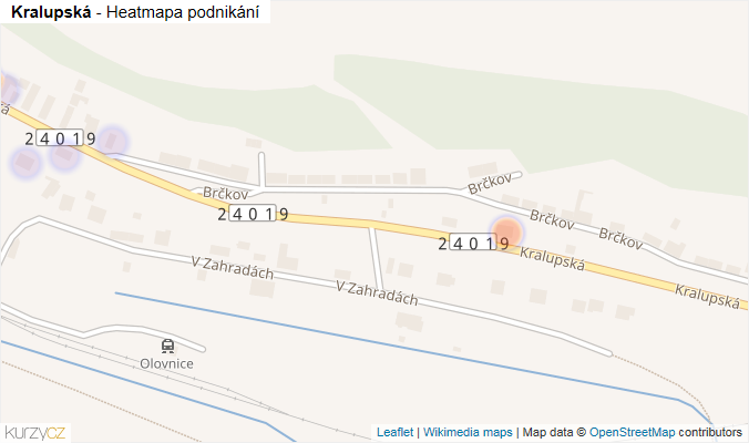 Mapa Kralupská - Firmy v ulici.