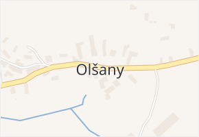 Olšany v obci Olšany - mapa části obce