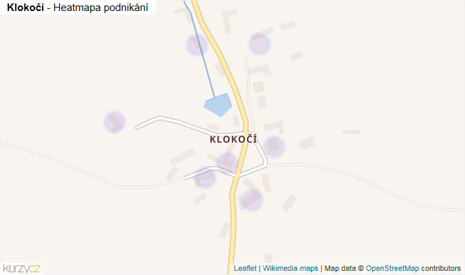Mapa Klokočí - Firmy v části obce.