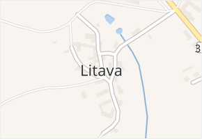 Litava v obci Olší - mapa části obce