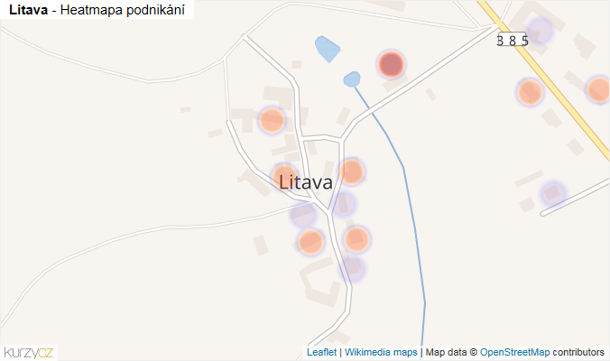 Mapa Litava - Firmy v části obce.