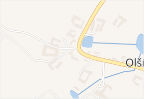 Olší v obci Olší - mapa části obce