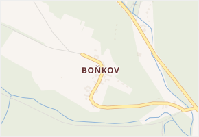 Boňkov v obci Olšovec - mapa části obce