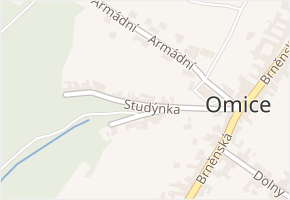 Studýnka v obci Omice - mapa ulice