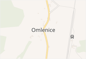 Omlenice v obci Omlenice - mapa části obce