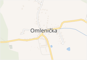 Omlenička v obci Omlenice - mapa části obce
