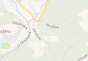 Hrušov v obci Ondřejov - mapa ulice