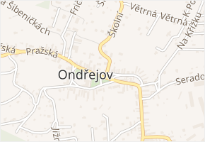 Mikešova v obci Ondřejov - mapa ulice