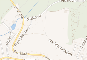 Pražská v obci Ondřejov - mapa ulice