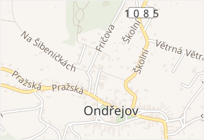 Průběžná v obci Ondřejov - mapa ulice
