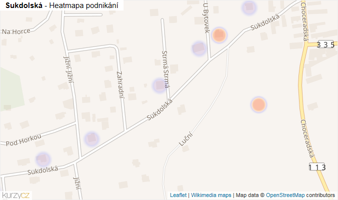 Mapa Sukdolská - Firmy v ulici.