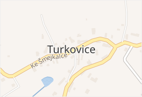 Turkovice v obci Ondřejov - mapa části obce