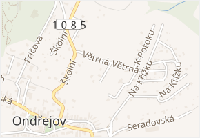 Větrná v obci Ondřejov - mapa ulice