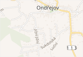 Zahradní v obci Ondřejov - mapa ulice