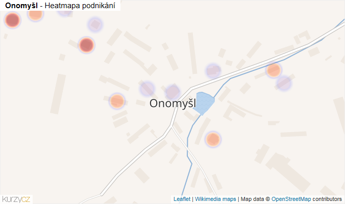 Mapa Onomyšl - Firmy v části obce.