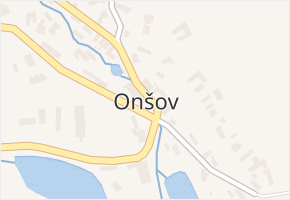 Onšov v obci Onšov - mapa části obce