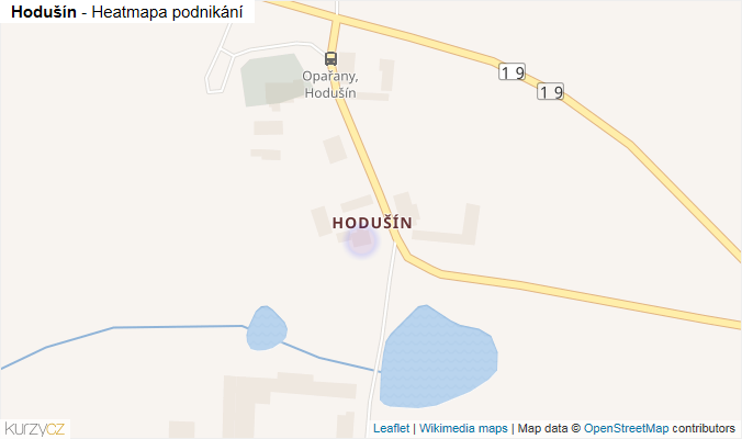 Mapa Hodušín - Firmy v části obce.
