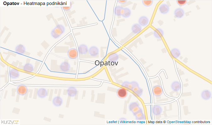 Mapa Opatov - Firmy v části obce.