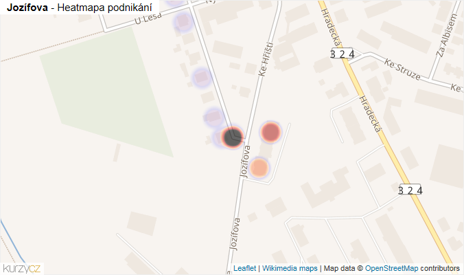Mapa Jozífova - Firmy v ulici.