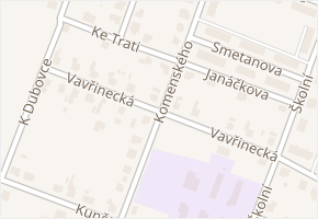 Komenského v obci Opatovice nad Labem - mapa ulice