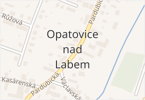 Opatovice nad Labem v obci Opatovice nad Labem - mapa části obce