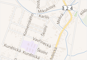 Smetanova v obci Opatovice nad Labem - mapa ulice