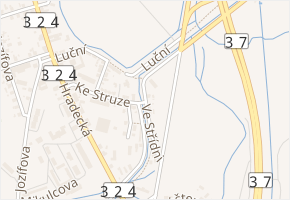 Ve střídni v obci Opatovice nad Labem - mapa ulice