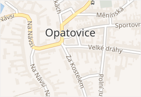Opatovice v obci Opatovice - mapa části obce