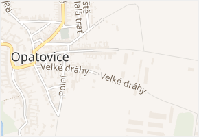 Velké dráhy v obci Opatovice - mapa ulice