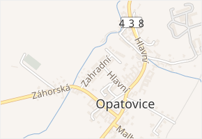 Zahradní v obci Opatovice - mapa ulice