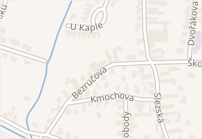 Bezručova v obci Opava - mapa ulice