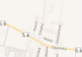 Cihelní v obci Opava - mapa ulice