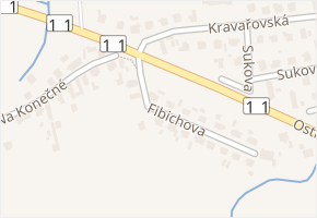 Fibichova v obci Opava - mapa ulice