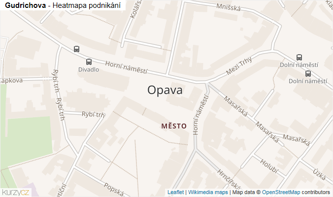 Mapa Gudrichova - Firmy v ulici.