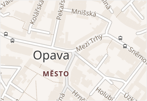 Haškova v obci Opava - mapa ulice