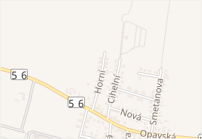 Horní v obci Opava - mapa ulice