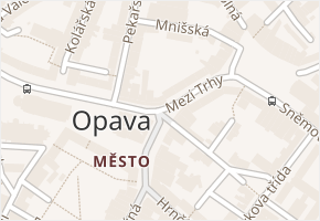 Horovo náměstí v obci Opava - mapa ulice