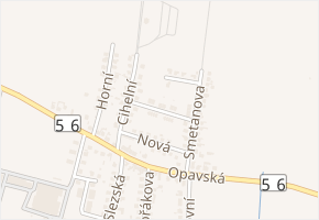 Janáčkova v obci Opava - mapa ulice