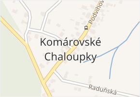 Komárovské Chaloupky v obci Opava - mapa části obce