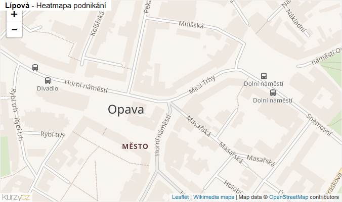 Mapa Lípová - Firmy v ulici.